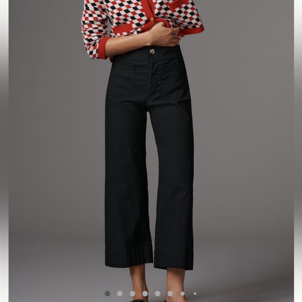 Maeve Collette Wide-Leg Cropped Pant